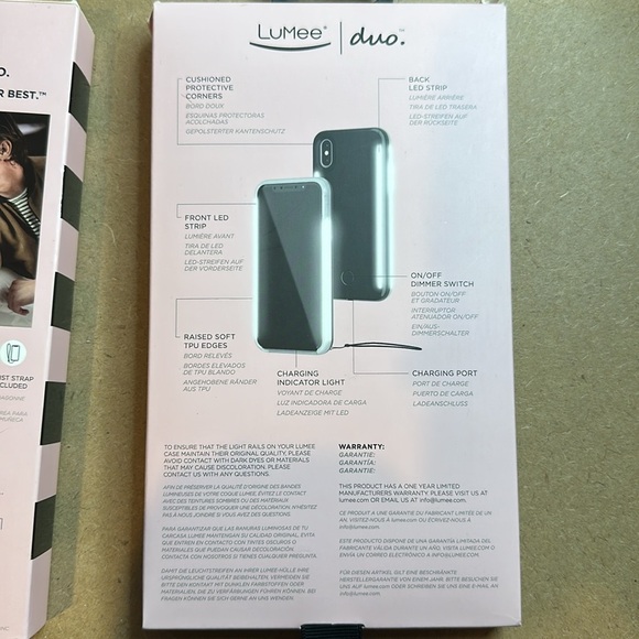 LuMee duo INSTAFAME Lighted Sparkly Case iPhone Xs Max - Picture 4 of 6